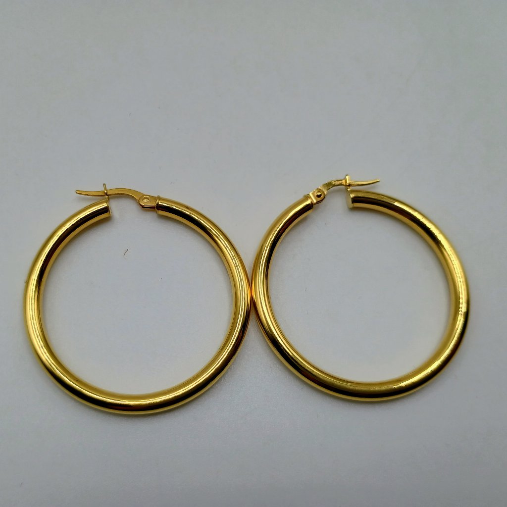 Earrings For Women Handmade In 18k Solid Gold Hoop